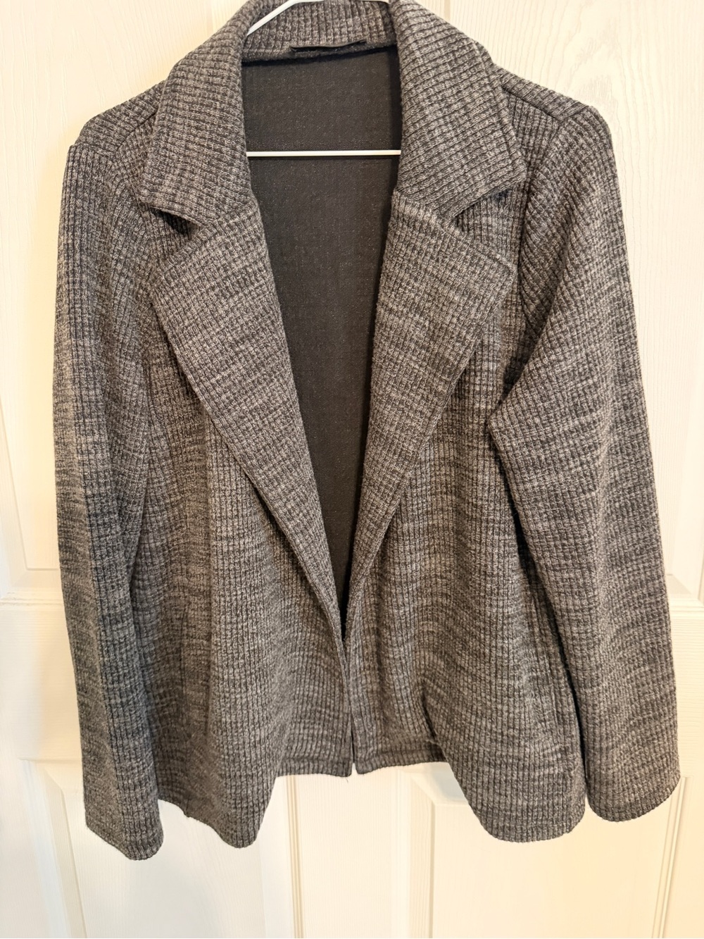 Elleborn Gray Knit Blazer Cardigan Jacket Size M